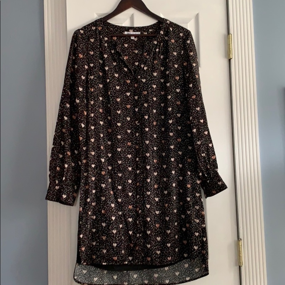 Black dress with hearts